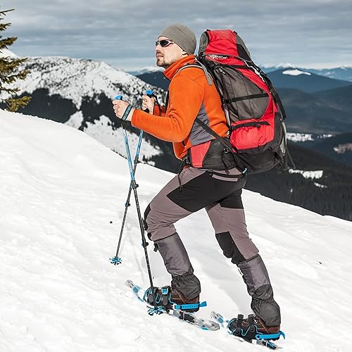 Miniatura 7 de G2 - Raquetas de nieve ligeras de 21253036 pulgadas con caja para los dedos, encuadernación de trinquete acolchada de EVA, elevación de talón, barra