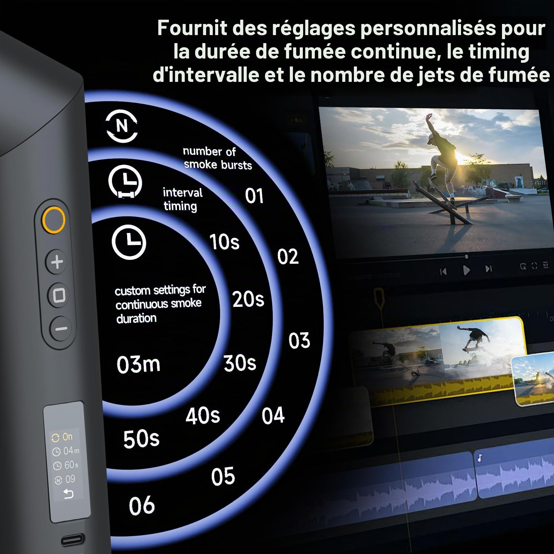 COLBOR CF5 40w mini Machine à Fumée Portable télécommandée sans fil