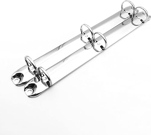 Miniatura 9 de Juego de 2 cuadernos de metal de tamaño carta estándar de 3 anillas, kit de reemplazo de mecanismo de 3 anillas, 3 anillos tóricos, peines de hojas