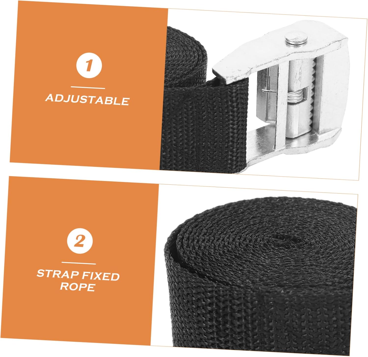 BESPORTBLE 8pcs Adjustable Cargo Straps for and Motorcycles Heavy Duty Ratchet Tie Down Straps for Securing Luggage and Preventing Falls During Travel