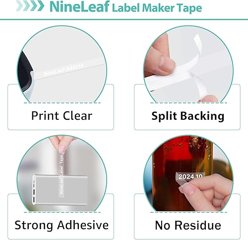 Miniatura 10 de NineLeaf Paquete de 3 cintas de etiquetas compatibles con Dymo D1 45018 S0720580 de 0.472 in, 12 pulgada, negro sobre amarillo, para LabelManager