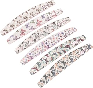 HAKIDZEL 6 Peças Lixa De Unha Ferramentas De Lixa De Unha Esfregando Unha 100/180 Lixa De Unha Pequena Ferramenta De Lixa De Unha Diamante Bétula Ferramenta De Pedicure Portátil As Flores