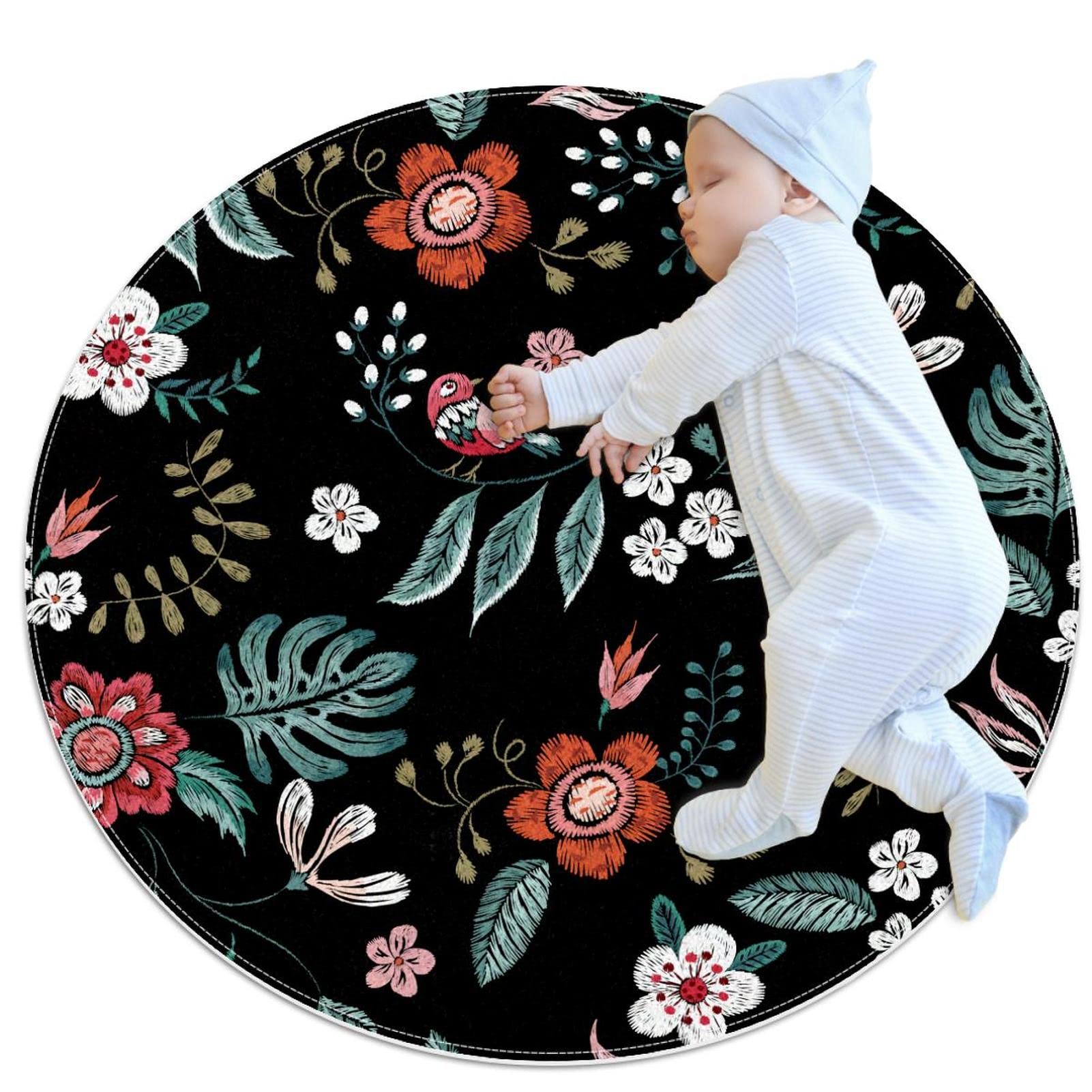 Tapis de sol oiseaux anti-glisse et absorbant pour salle de bain moderne JDEZ
