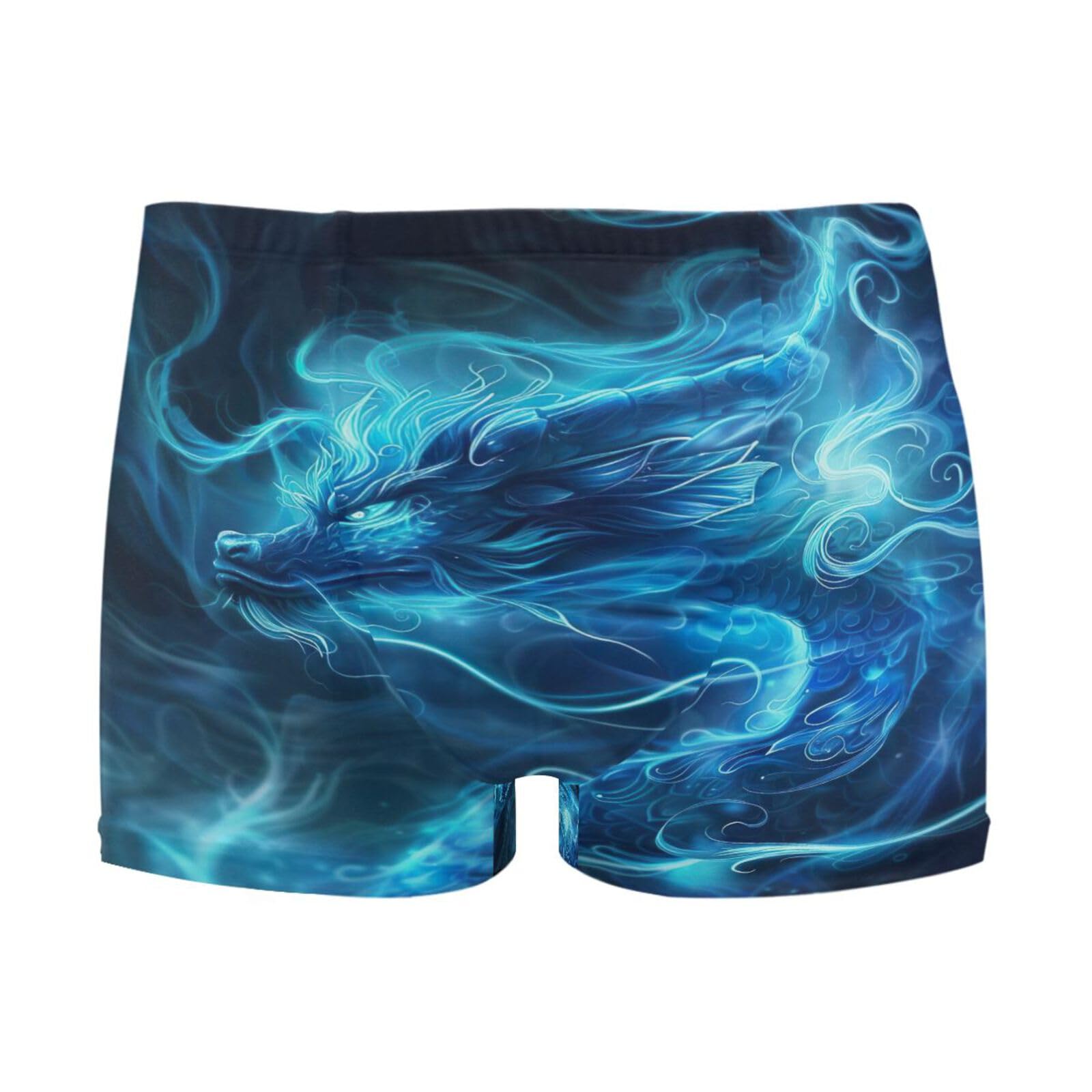 UMIRIKO Neon Glowing Blue Dragon Mens Swim Trunks Swimwear Bathing Suit Swim Brief Square Leg Board Short S-3XL 202b5941