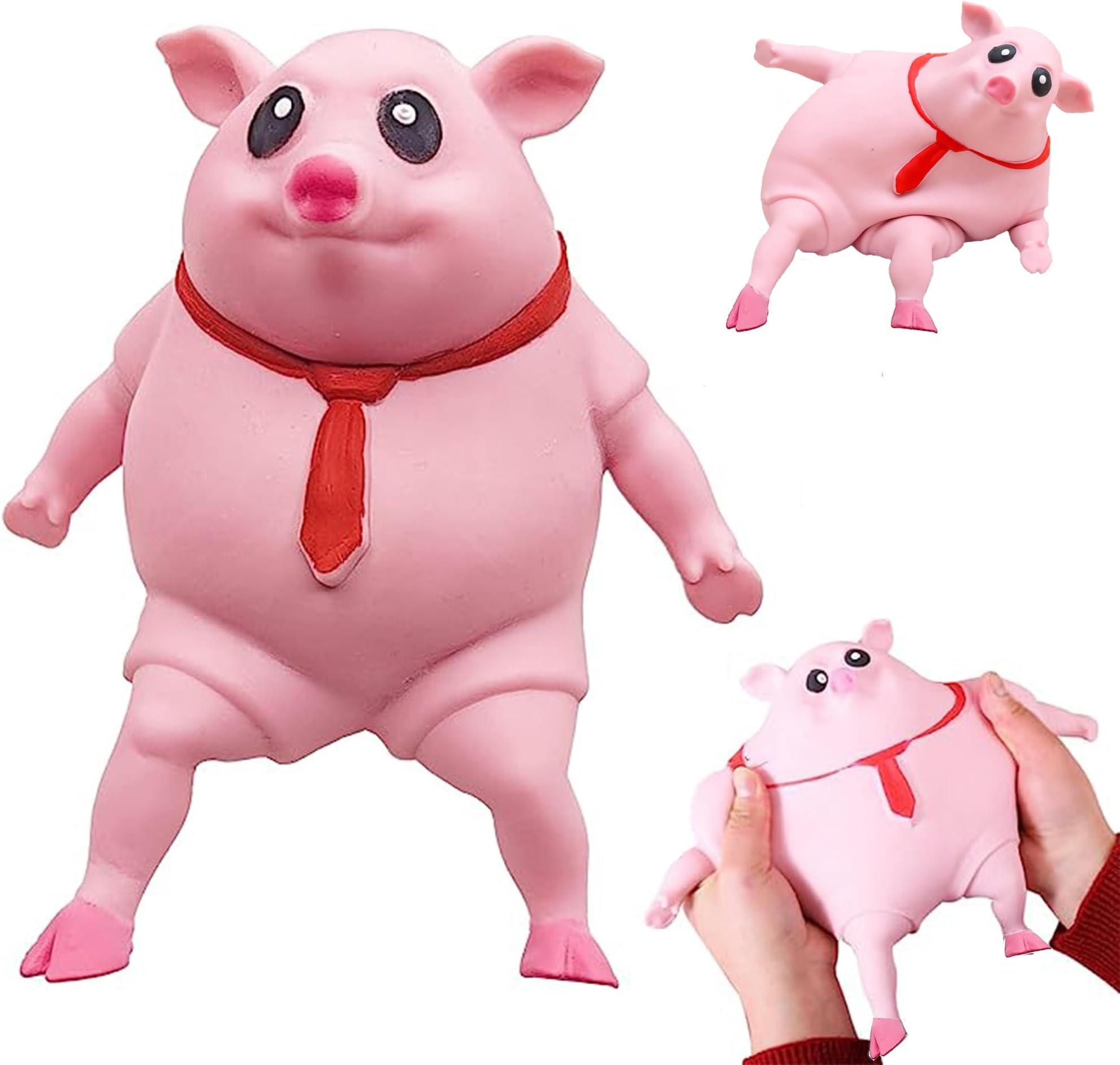 2023 New Pig Squeeze Toys Novelty Cute Squishy Toy Pink Pig Gifts for Kids Adults Funny Pink Pig Squishy Toy for Men Stress Relief Toys for Anxiety Autism Disorders