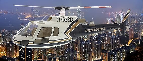 RC Helicopter Fuselage AS350 470 Size ARF KIT Version Fuselage Helicopters Diego Police