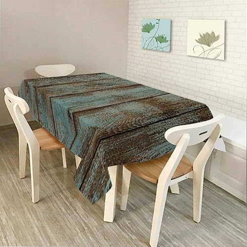 Miniatura 2 de Moslion Mantel rectangular decorativo de madera de granero rústico para comedor, barbacoa, picnic, mesa de café, 60 x 84 pulgadas