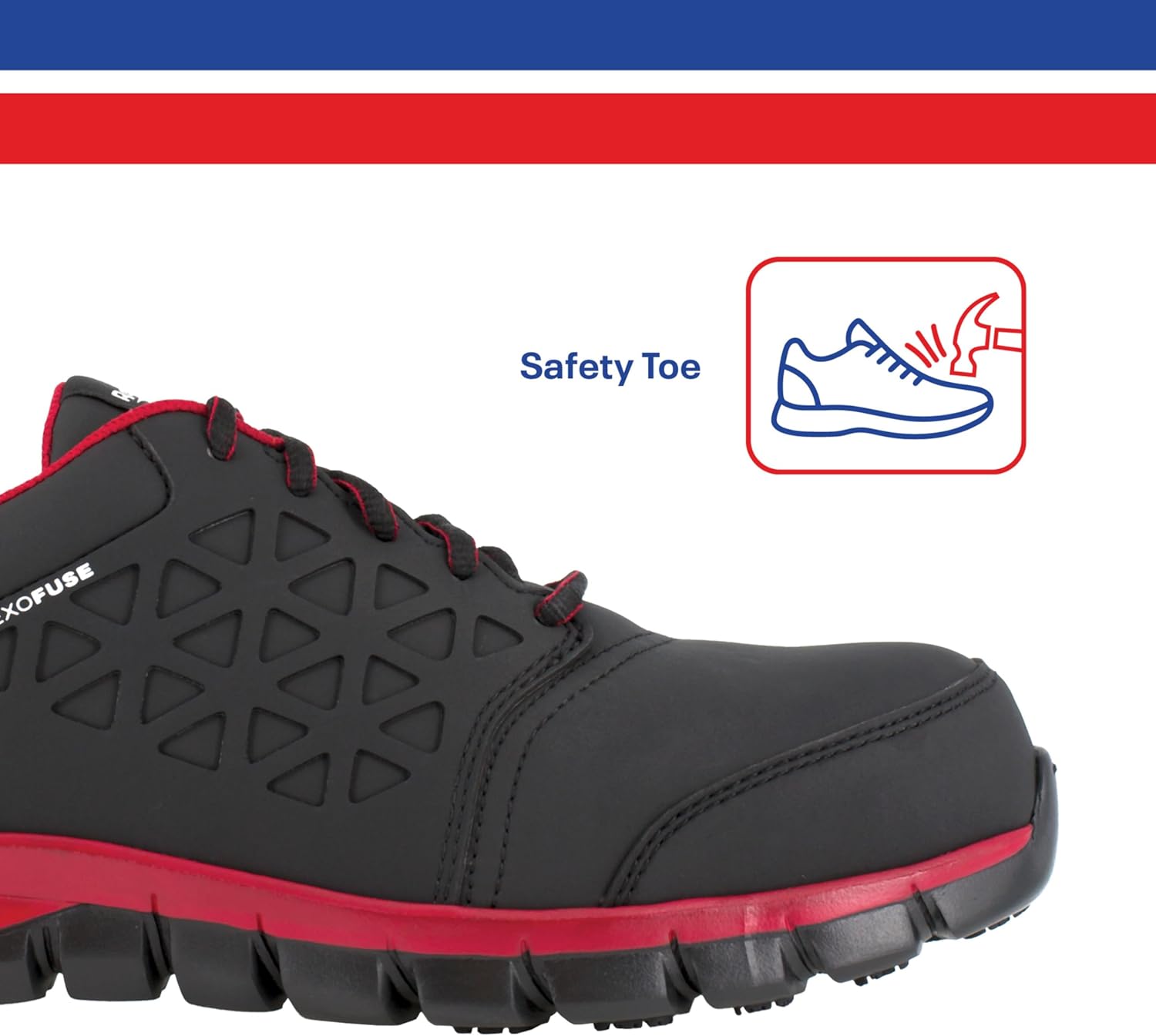 Reebok Men's Rb4041 Sublite Cushion Safety Toe Athletic Work Shoe Black