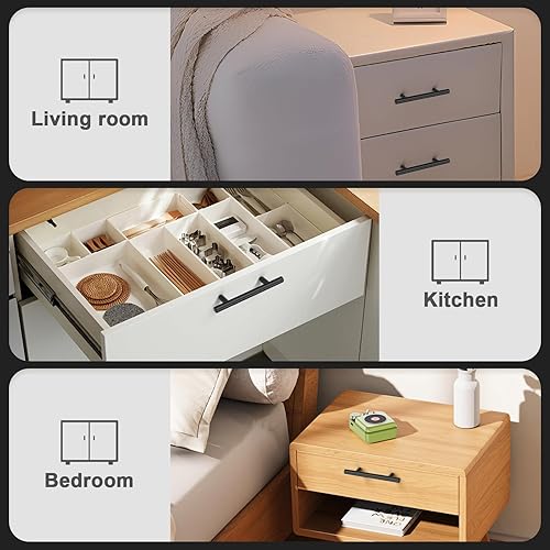 Miniatura 5 de Probrico - Manija de acero inoxidable para puerta de alacena de cocina, gavetas, color negro de 2-13 pulgadas de largo y 0.5 pulgadas de diámetro,