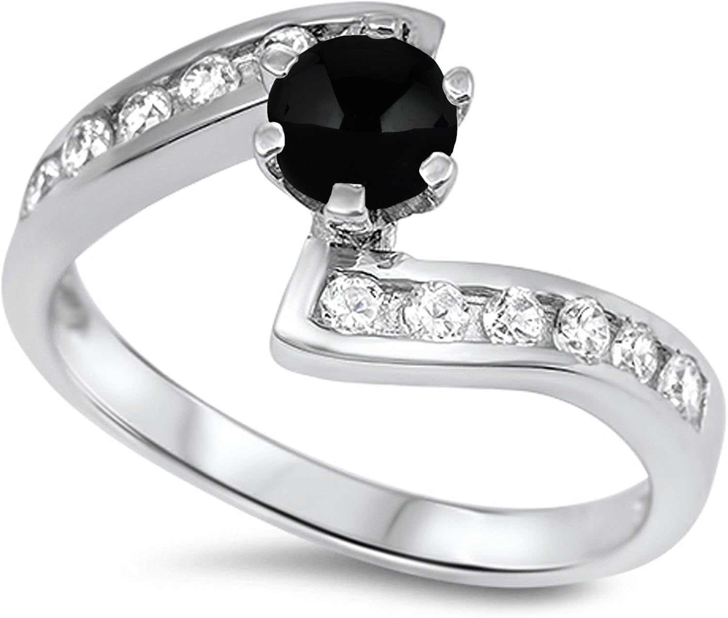 CHOOSE YOUR COLOR Sterling Silver Round Ring