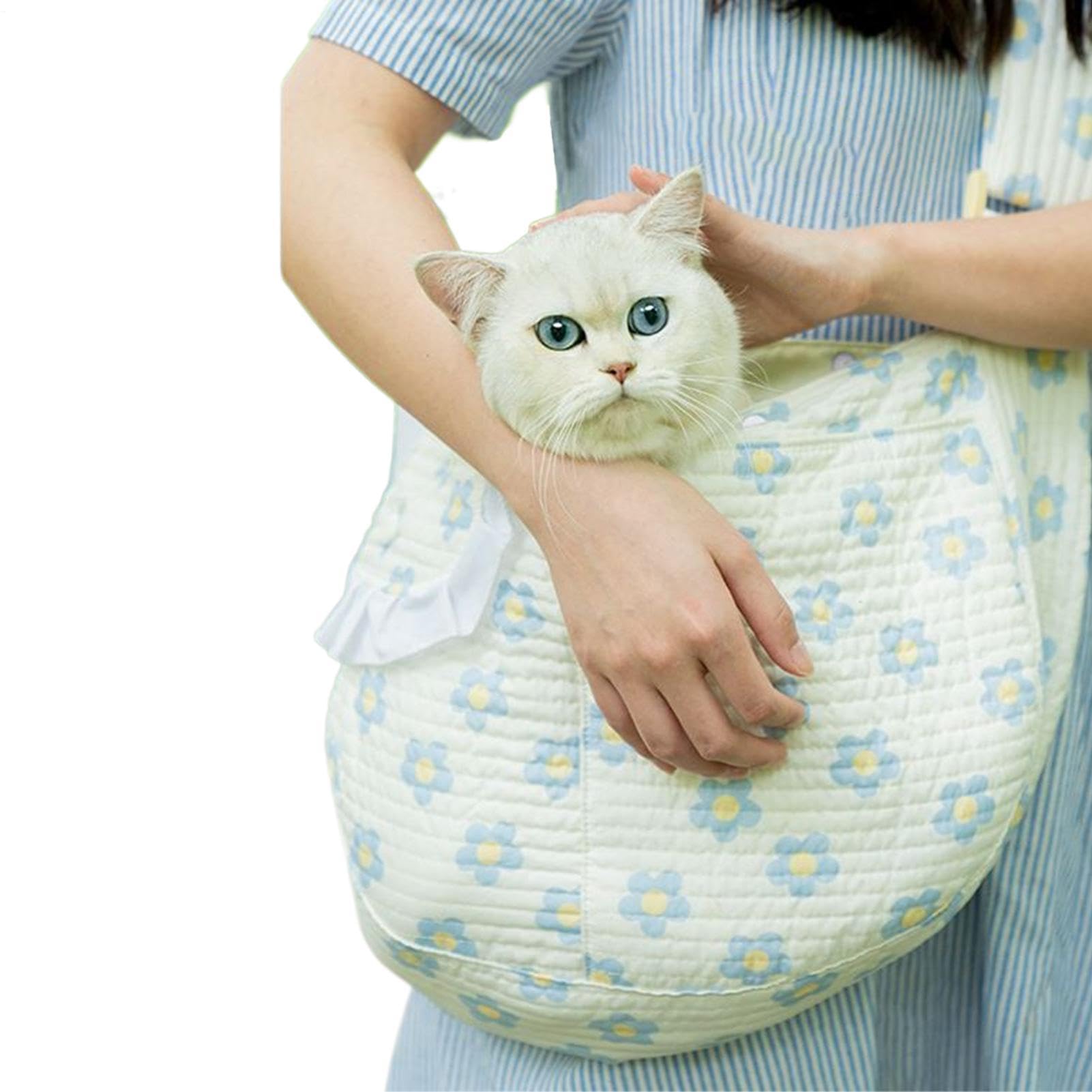Bolsa de transporte para mascotas transpirable con correa ergonómica para pasear perros pequeños 1