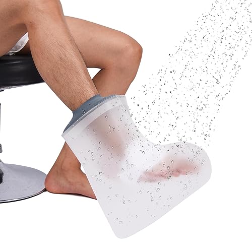 Funda fundida impermeable para ducha, protector de heridas de tobillo, baño para adultos, bolsa de yeso impermeable para cirugía, pie, tobillo,