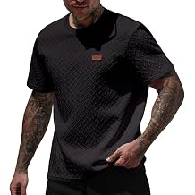 Jacquard Graphic Tees for Men Casual Stylish Shirts Fitted Fashion Shirt Short Sleeve T-Shirts Going Out Tops