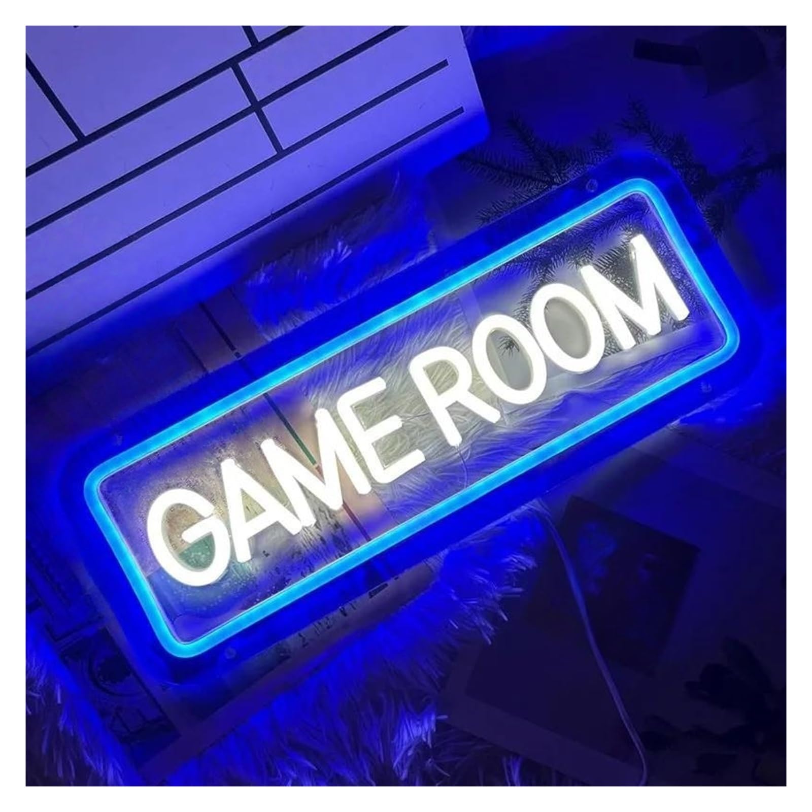 Luci al Neon Da Parete Insegna Al Neon Per Sala Giochi, Insegna Al Neon Per Videogiochi, Luce A, Decorazione Da Parete Per Cameretta Dei Bambini, Personalizzata Per Neon 30x11cm(UN)