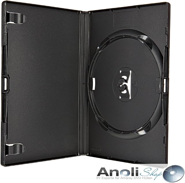 Amaray Set of 25 DVD Cases Single Disc 14 mm Black