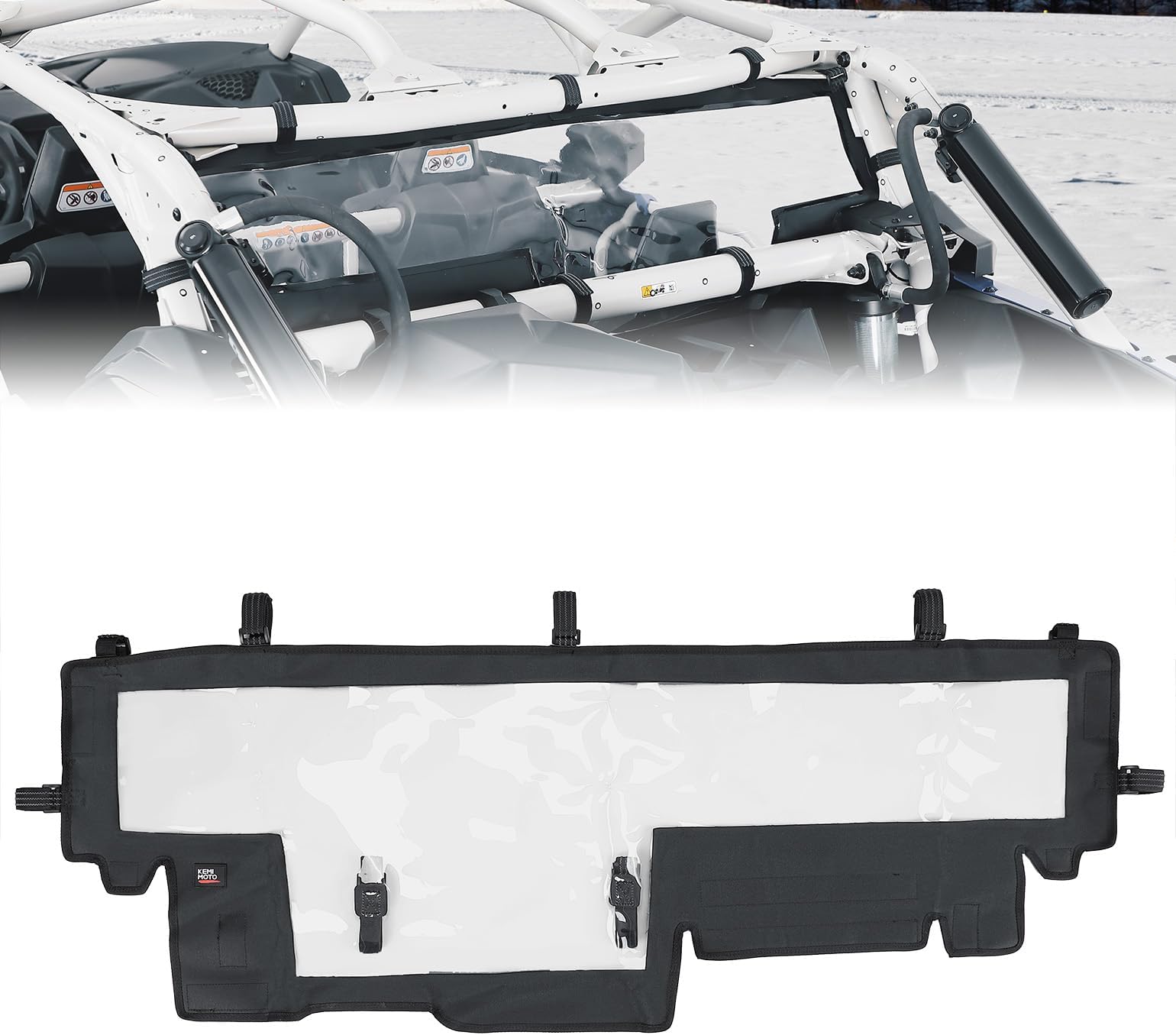 X3 Rear Windshield, Soft Back Window Compatible with Can-Am X3 & Max XRS XDS Turbo RR 2017-2025 PVC Full Windscreen Dustproof Rainproof