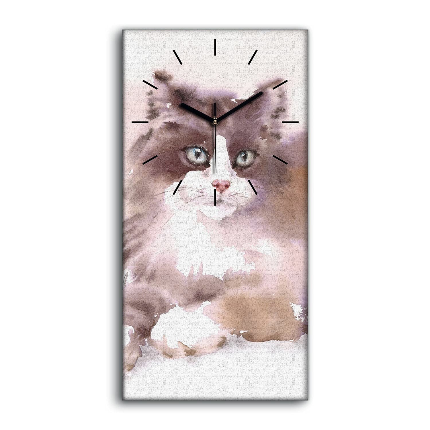 Horloge chat silencieuse pour un sommeil paisible dans votre chambre 30x60cm