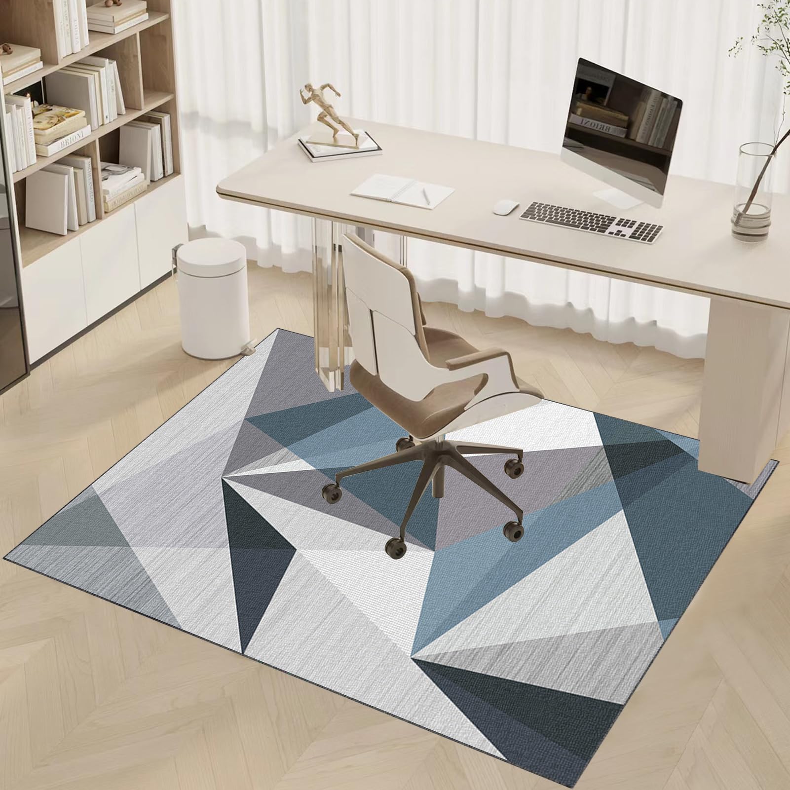 Tappetino Per Sedia Da Ufficio 120x120cm - Antiscivolo, Protettivo Per Pavimenti In Legno E Moquette - Foto 14