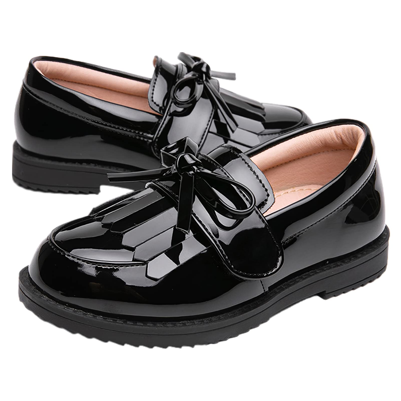 Zapato Oxford Niña Vestido Boda Microfibra Mocasines Uniforme Escuela