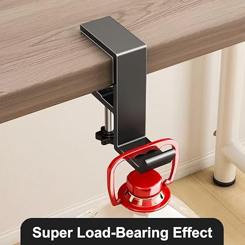 Miniatura 7 de JAKO - Soporte para auriculares - Soporte para auriculares de aleación de aluminio, soporte para auriculares debajo del escritorio para mesa de