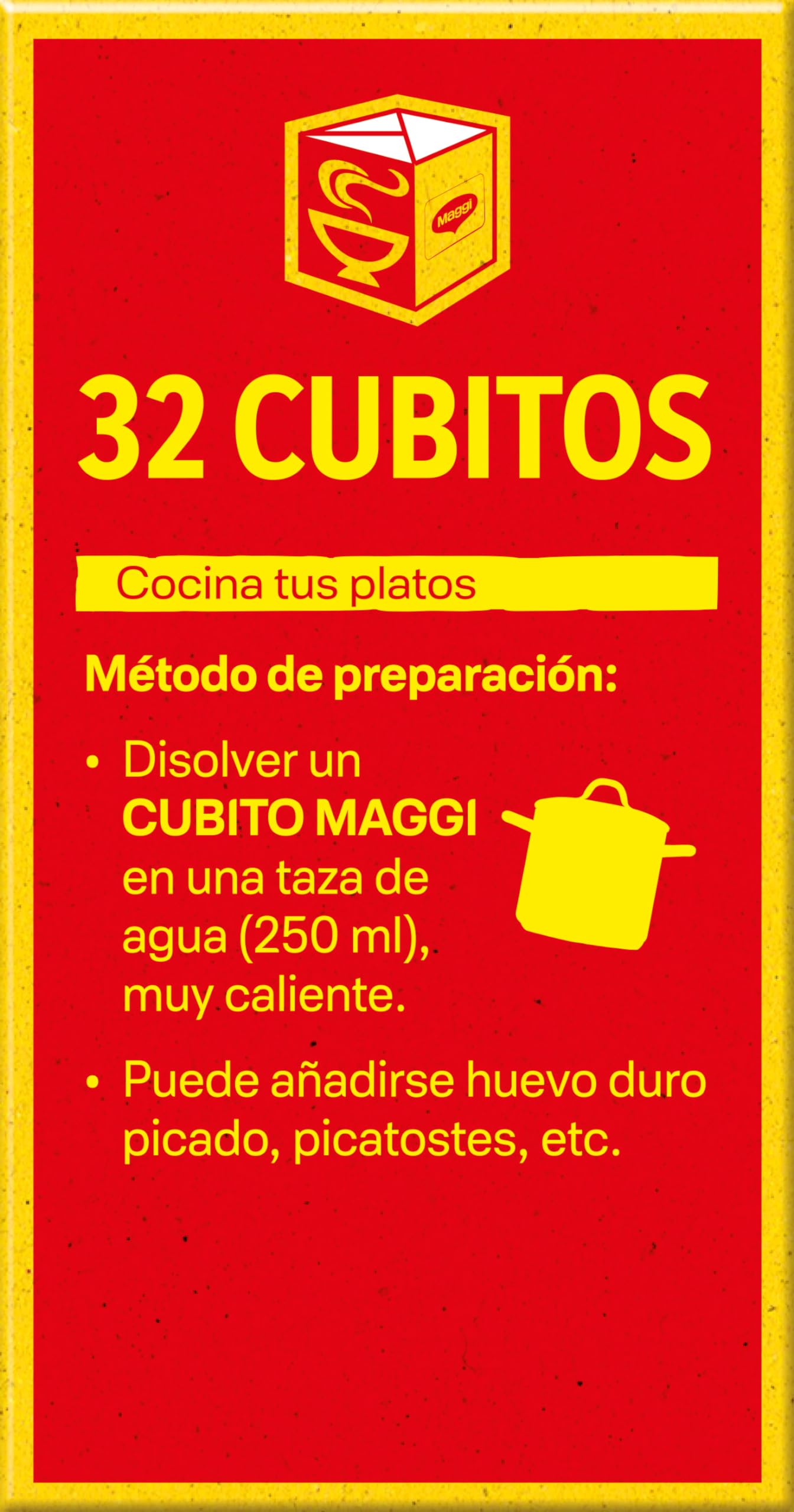 MAGGI Pastillas para Caldo en Cubitos Caldo Deshidratado Pack 10 x 32 cubos