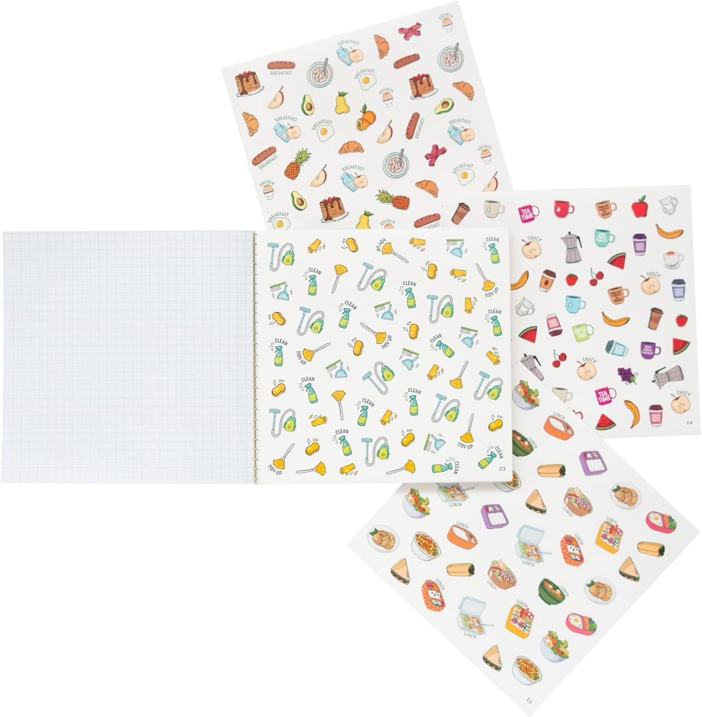 Grupo Erik Stay Organized Sticker Book | 2000 Stickers | Paper, Matte | Contemporary Style | Round Shape | Waterproof | Stay Organized Color