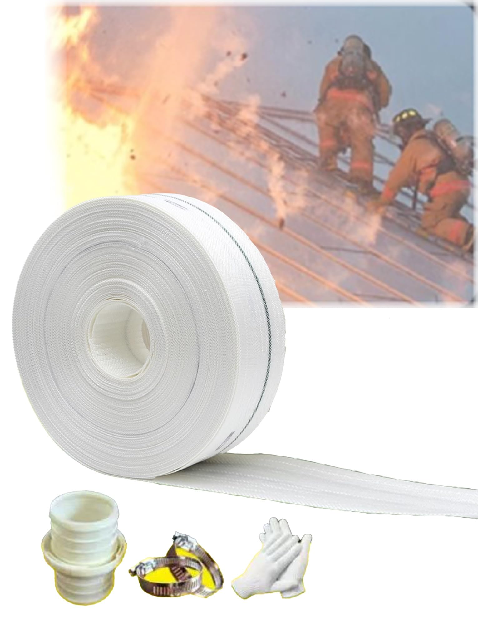 Manguera de descarga de agua Layflat resistente de 4 pulgadas, manguera de lavado de PVC para piscina, patio, jardín y drenaje de césped