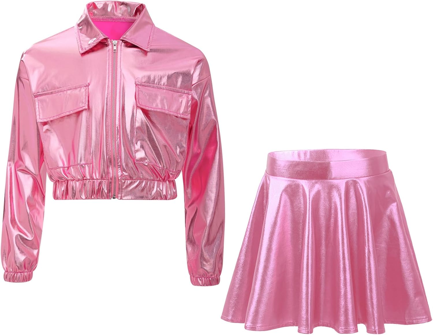 Kids Dance Cargo Jacket Skirts Dancing Event Sets