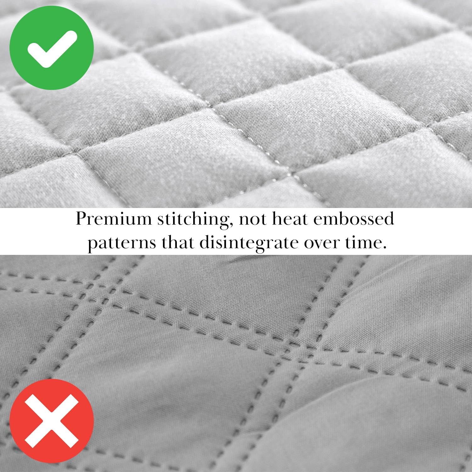 Southshore Fine Living, Inc. Queen Quilt Set, Full Size Bedspread with 2 Matching Pillow Shams, Soft Microfiber Lightweight Quilts, Queen Size Coverlet, Easy Care Machine Washable, Light Grey - Image 7