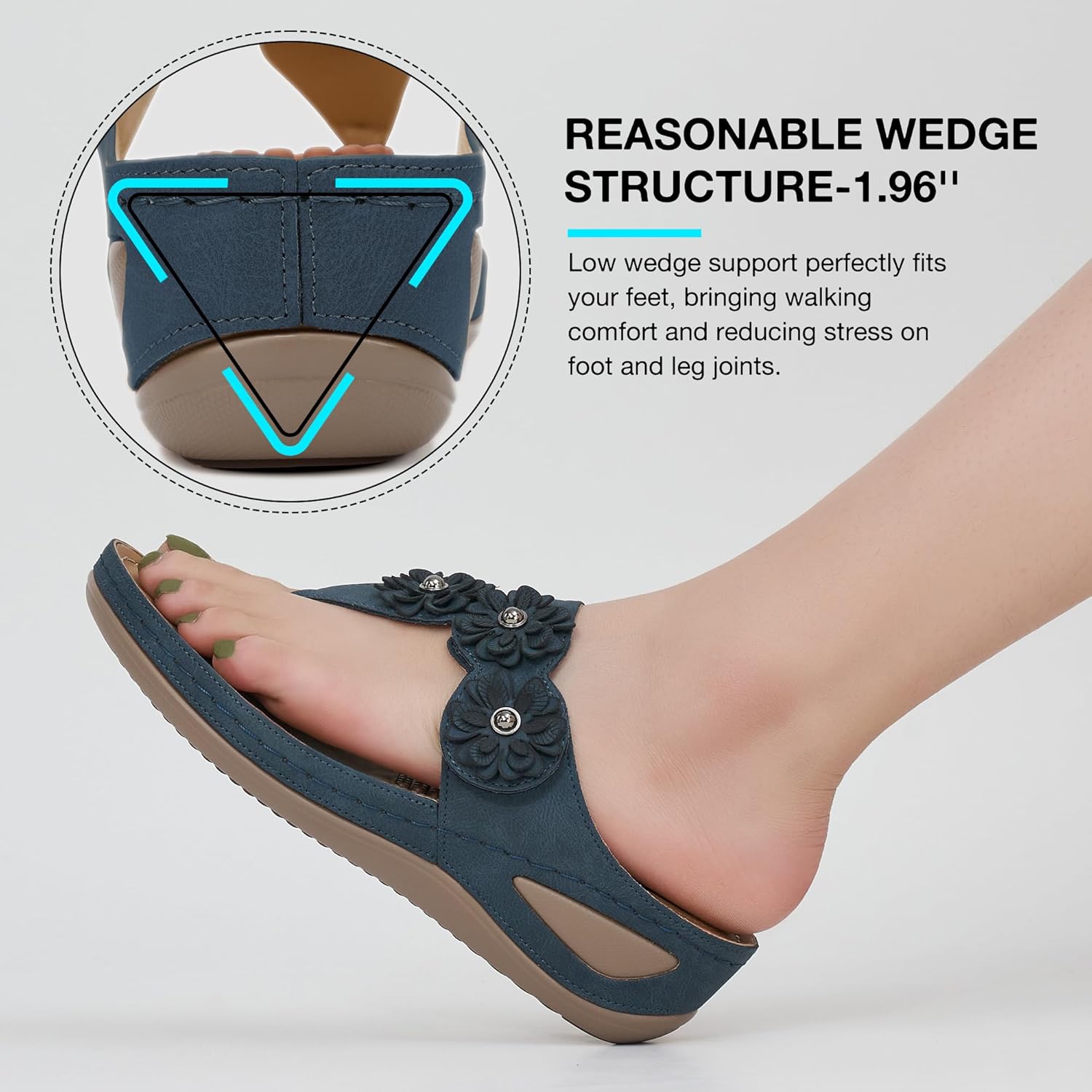 FUDYNMALC Sandals for Women Wedge Shoes: Summer All-Day Comfort Flip Flops 2026 Dressy Platform Footwear for Casual Walking - Image 5
