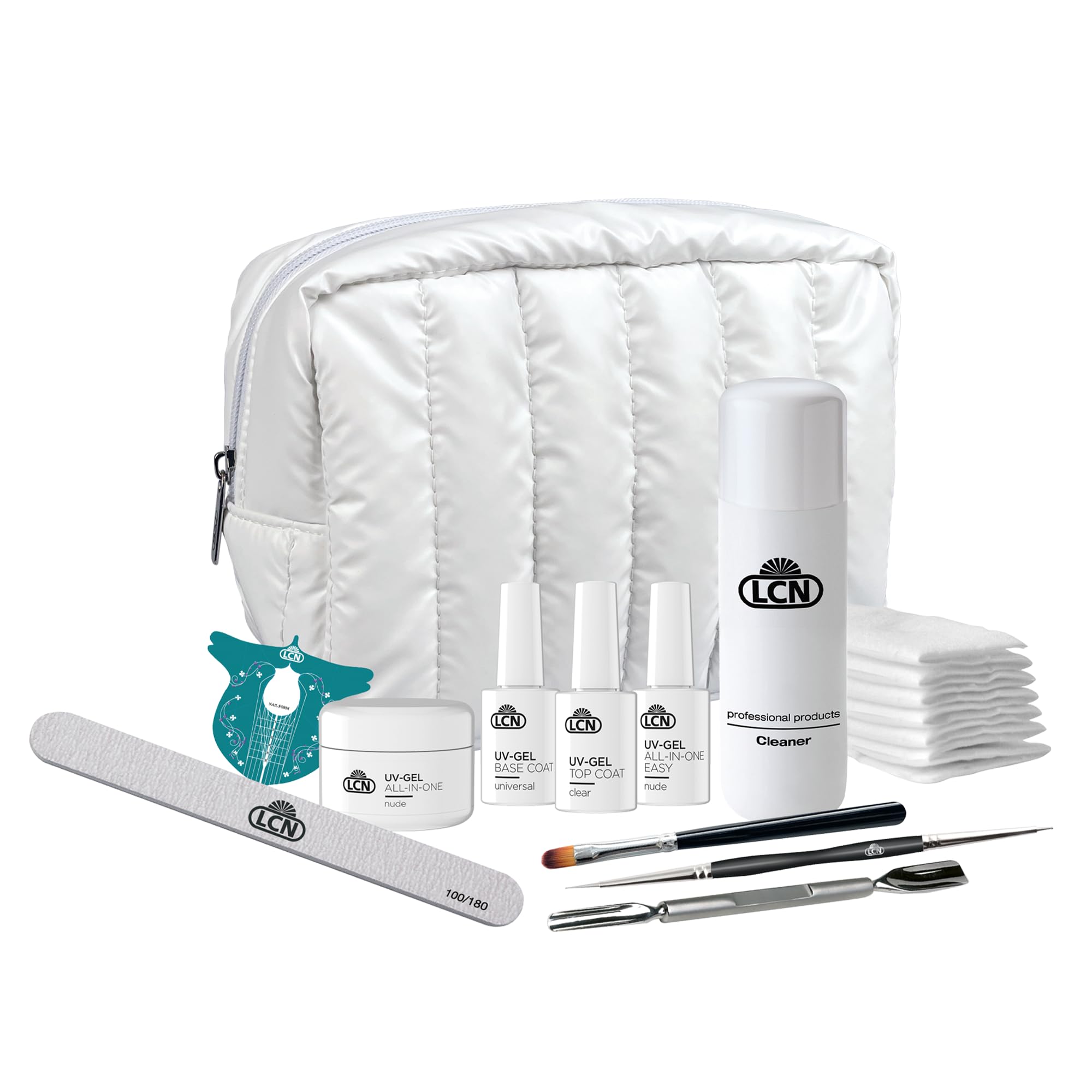 LCN Professional Starter Set - No File Gel Einsteiger Nagelmodellage-Set für Gelnägel - Komplettpaket für perfekte Nägel - Ohne LED-UV-Lampe - vegan, Säure- & HEMA-frei