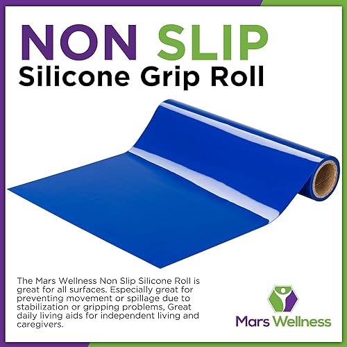 Miniatura 2 de Mars Wellness Rollo de material de agarre de silicona antideslizante, rollo grande antideslizante, 7.87 pulgadas x 3 pies, cortado a medida, ayudas
