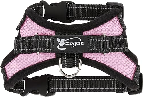 Miniatura 7 de Copatchy - Arnés ajustable reflectante para perro con asa evita tirones, XS, Rosado