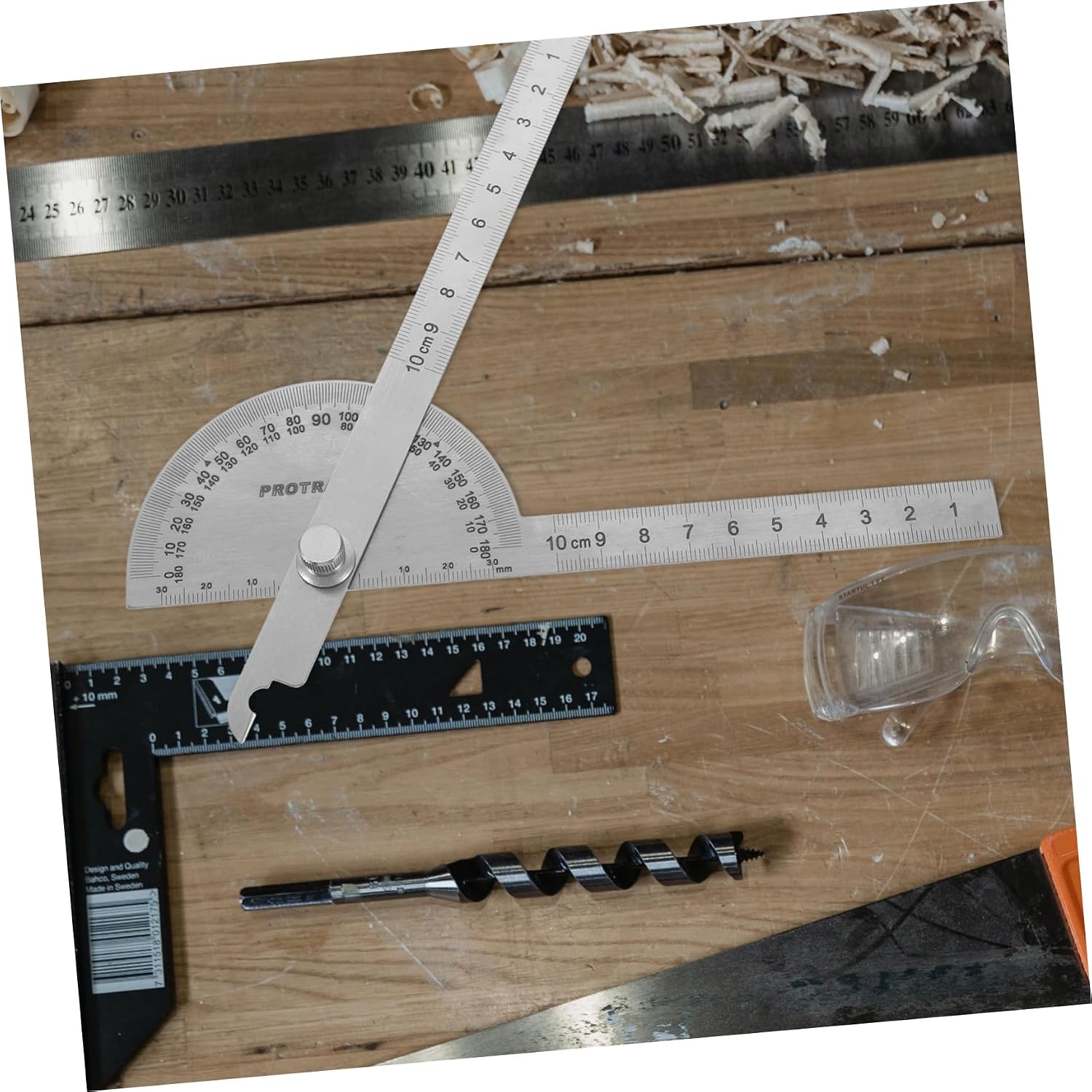 Angle Protractor Swing Arm Protractor Stainless Steel Ruler for Woodworking and Construction Measuring Tool for Precise Angle Measurements