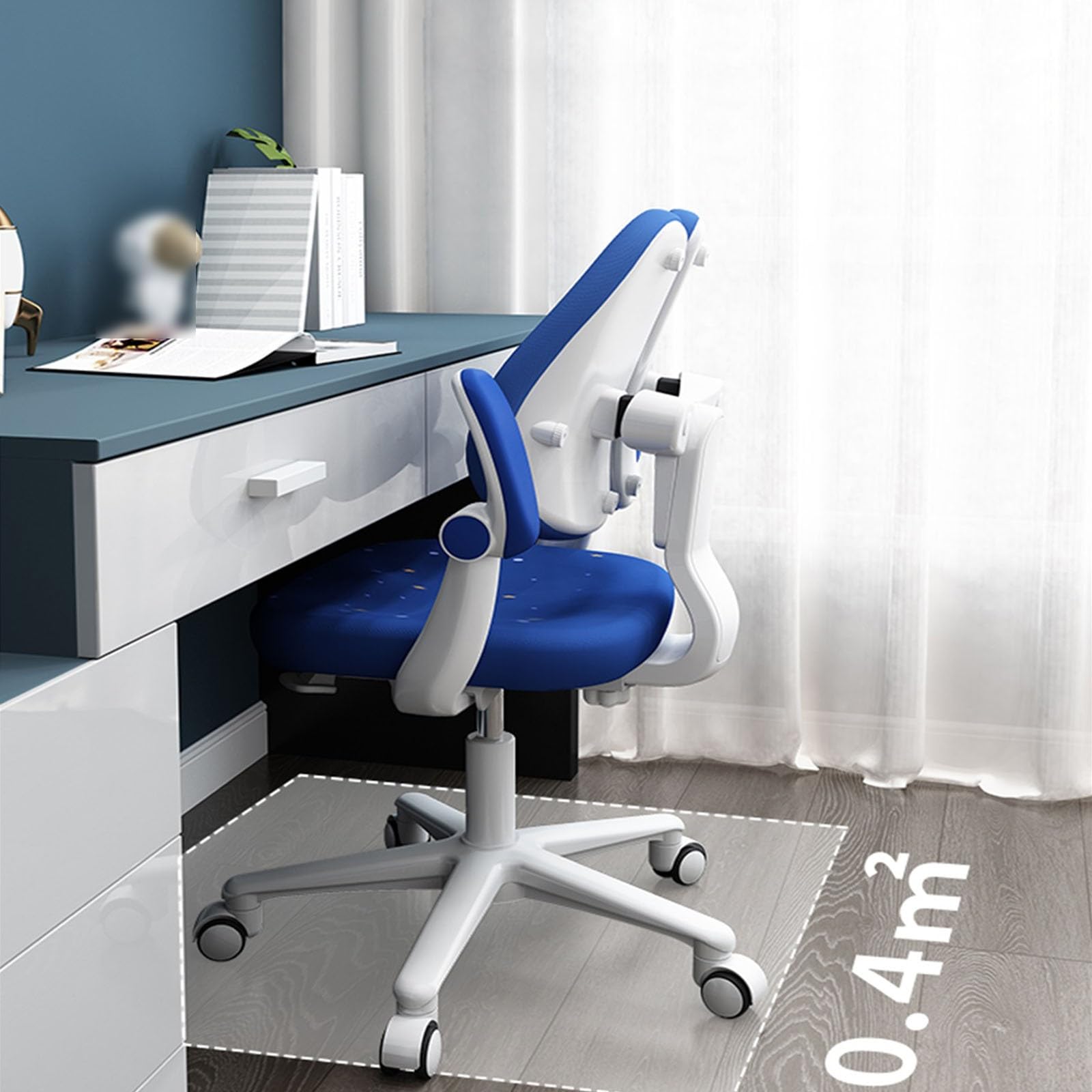 Biura i krzesła Ergonomiczne krzesło biurowe dla dzieci, krzesło biurowe z regulacją wysokości, krzesło studenckie, rosnące nastoletnie krzesło biurowe do domu/szkoły/biura krzesła do nauki