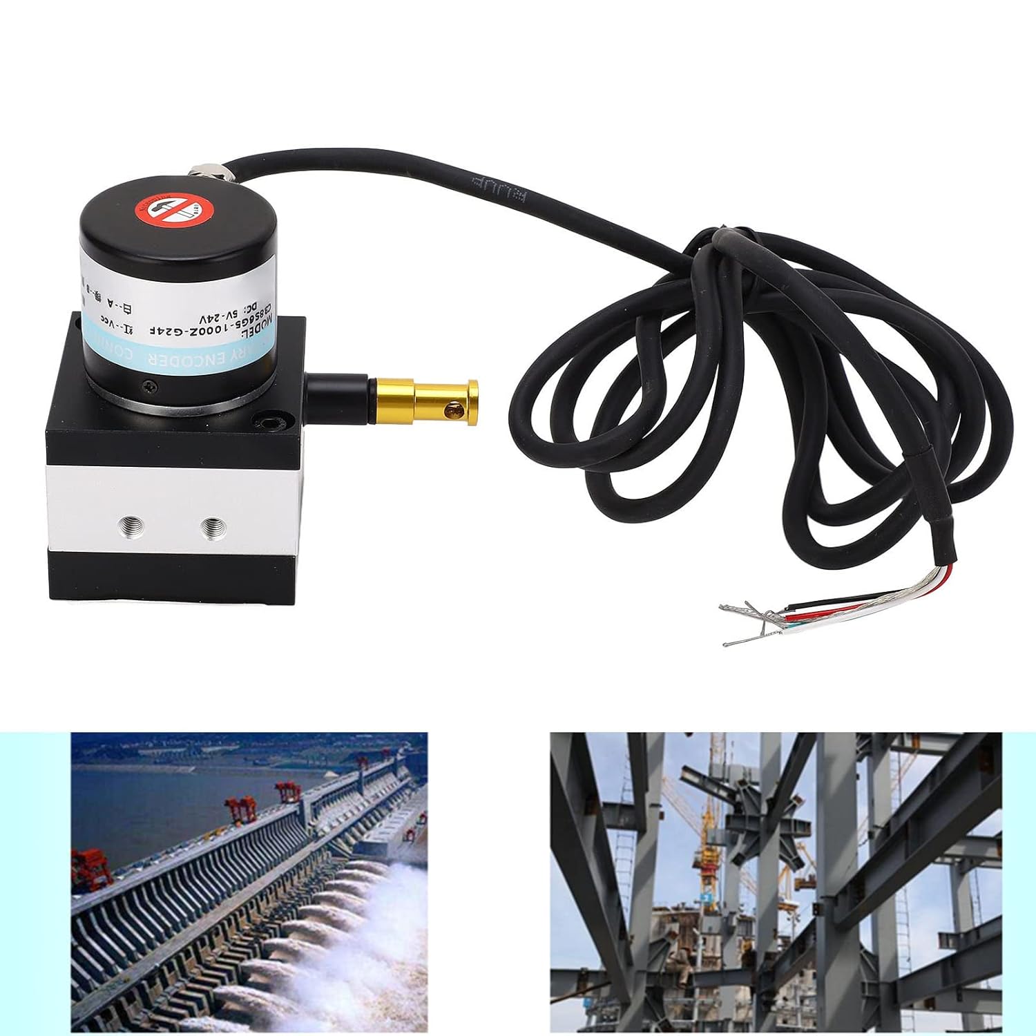 Stroke Linear String Pot Encoder Sensor Draw Wire Encoder Accurate Installation Switch Encoder for Cylinder Testing Machine