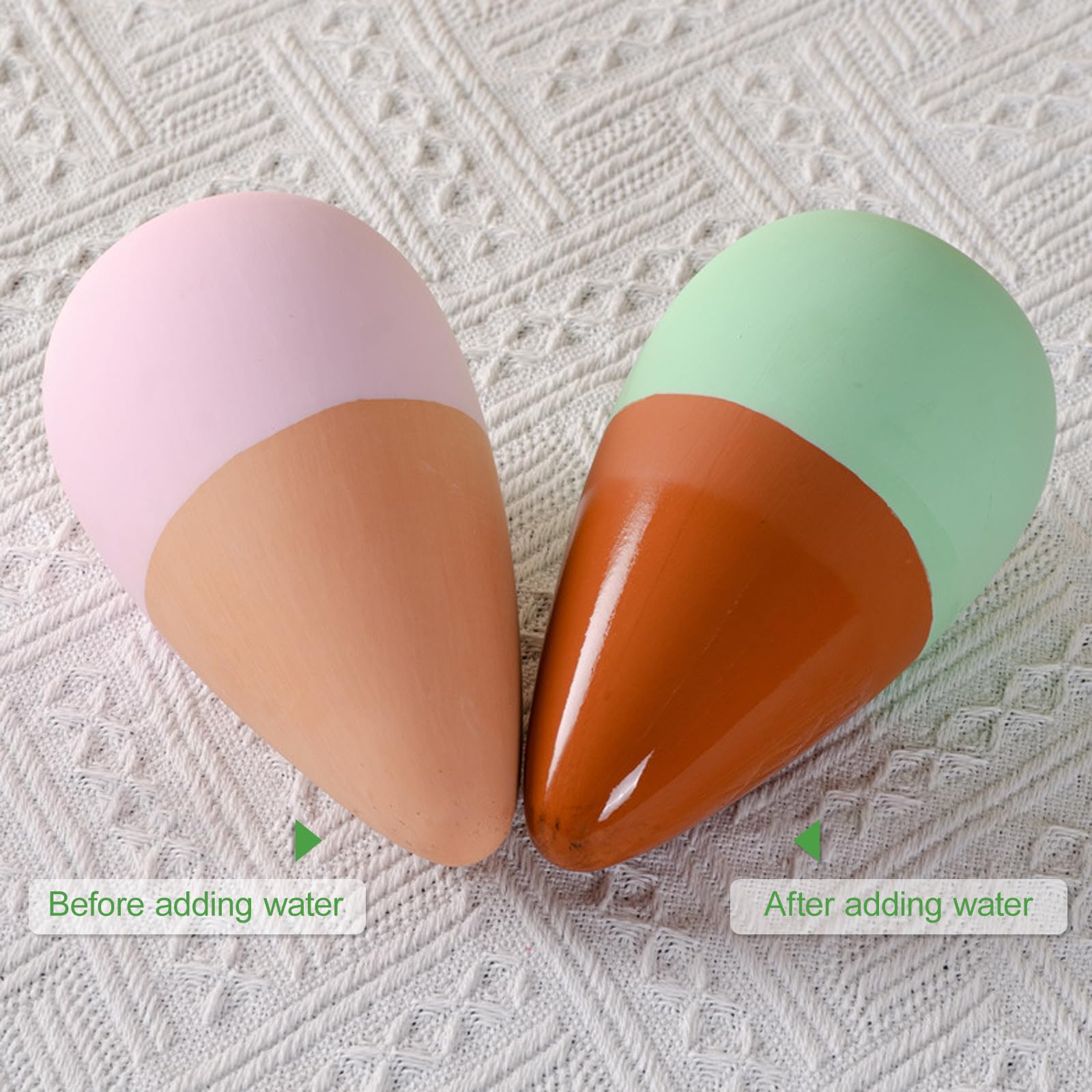 Tonkegel Bewässerung 4er Set, Pflanzen Wasserspender Ton, Wein und PET Flaschen Bewässerungskegel, Terracotta