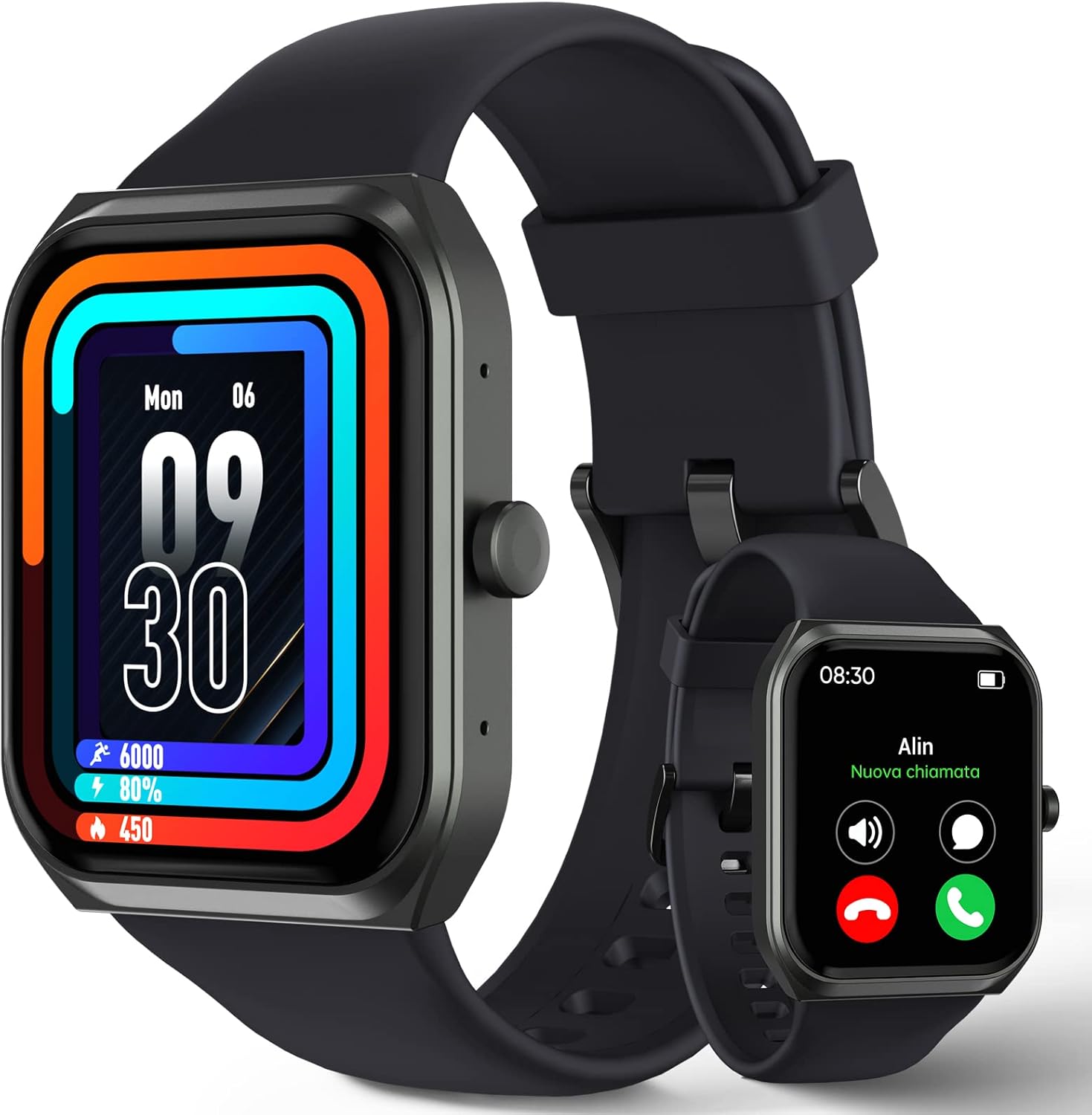 Smartwatch Chiamate Bluetooth, 1.91 HD Schermo Tattile Orologio Smartwatch Uomo Donna, 280 mAh, Contapassi da Polso con Cardiofrequenzimetro,Monitor Sonno,SpO2,Notifiche Messaggi, per Android iOS Smartwatch Chiamate Bluetooth, 1.91 HD Schermo Tattile Orologio Smartwatch Uomo Donna, 280 mAh, Contapassi da Polso con Cardiofrequenzimetro,Monitor Sonno,SpO2,Notifiche Messaggi, per Android iOS