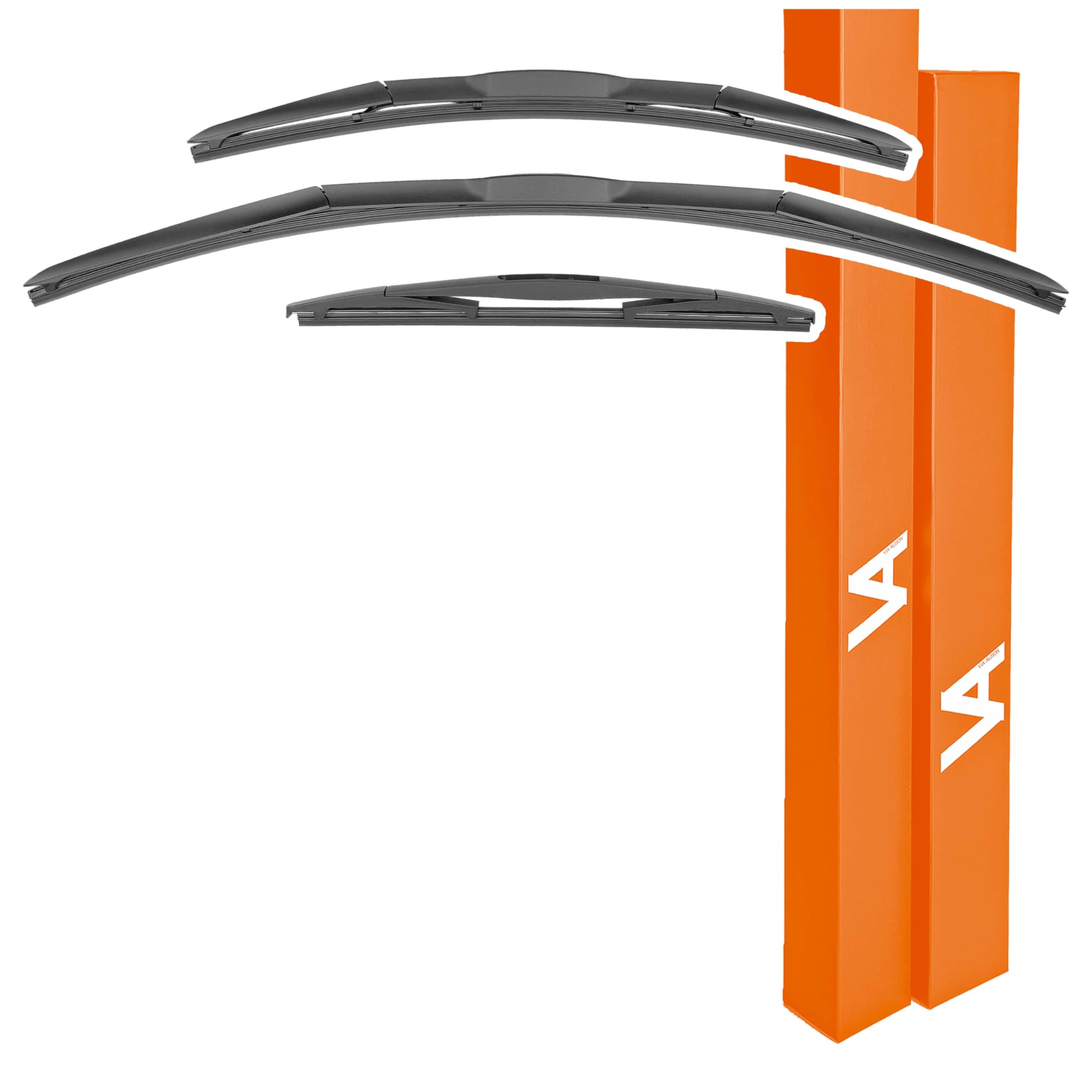 VIA ALBION® Wiper Blades for • MITSUBISHI OUTLANDER Mk3 (2012-2021) • All-Weather Front & Rear Wipers Set