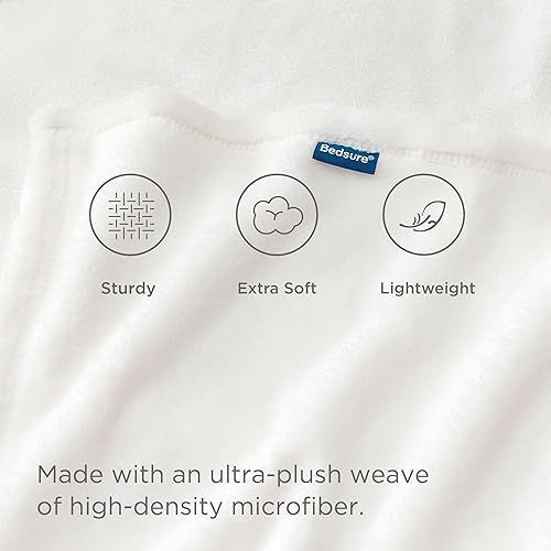 Vista 369 de Bedsure - Manta de vellón, tamaño individual XL, ligera, suave, acogedora, para dormitorio universitario, cama, sofá, viajes y campamento