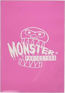 Monster Protectors Sleeves Sleeves - Smaller Size Gloss with Monster Logo - Pink (Fits Yugioh and Other Smaller Sized Gaming Cards)