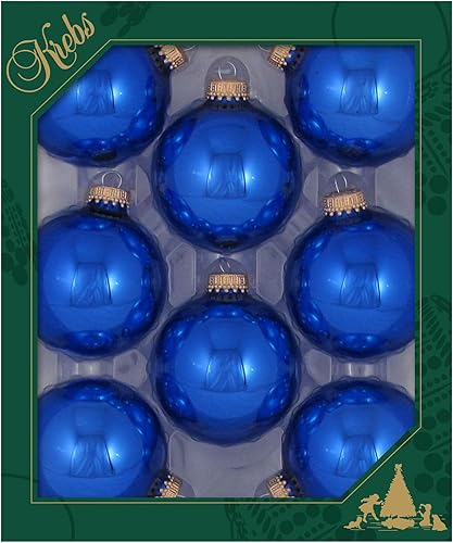 Christmas by Krebs - Esferas de vidrio para Navidad, fabricadas en Estados Unidos, de diseño y sin uniones