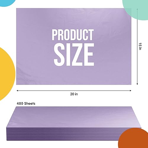 Miniatura 80 de Crown 480 hojas paquete a granel, papel de regalo – resma de papel – 15 x 20 pulgadas Papel de regalo para álbumes de recortes, arte y manualidades