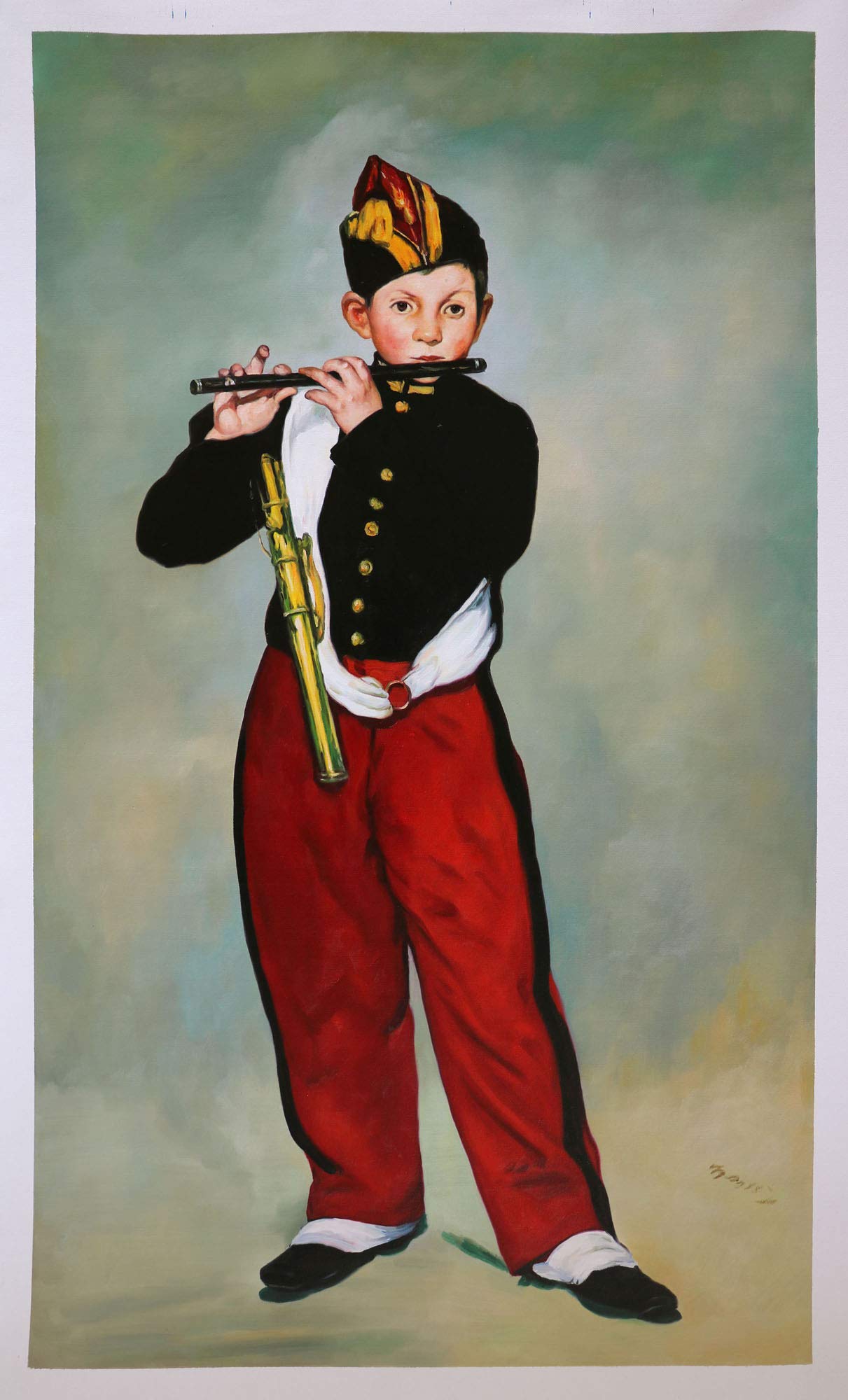 手描き 油絵 少年 Amazon.co.jp: 笛を吹く少年 – Edouard Manet手描き油絵複製画