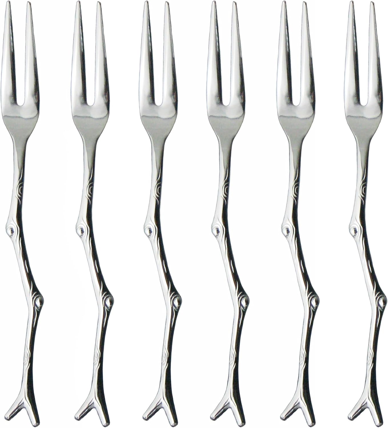 Nagao Twig Fruit Fork Fork 4.8 inches (12.3 cm), 5 pcs + 1 piece, 18-8 Stainless Steel, Made in Japan