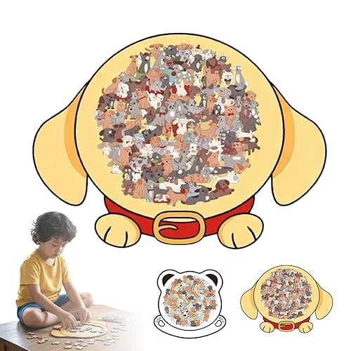 135-Piece MorandiColored Dog Shaped Wooden Jigsaw Puzzle, 2026 New Unique