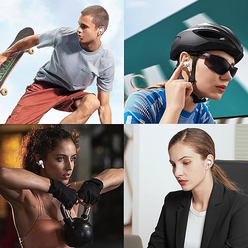 Miniatura 7 de Ganchos para los oídos compatibles con AirPods y auriculares intrauditivos con vástagos, seguros y cómodos para evitar caídas, ajustes incómodos,