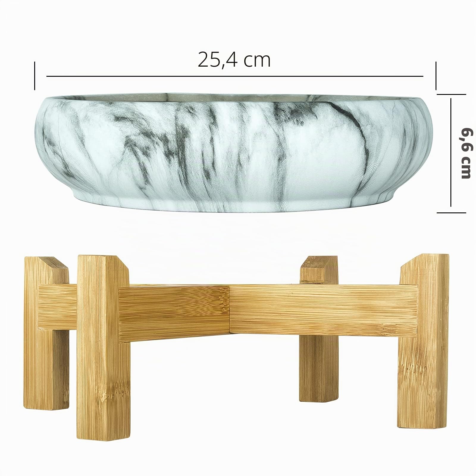 ARTKETTY Vaso per Piante Grasse, Grande Vaso Bonsai in Marmo con Vassoio di Drenaggio in Ceramica per Piante da Fiore Cactus da Interno Decorazione Giardino di Casa