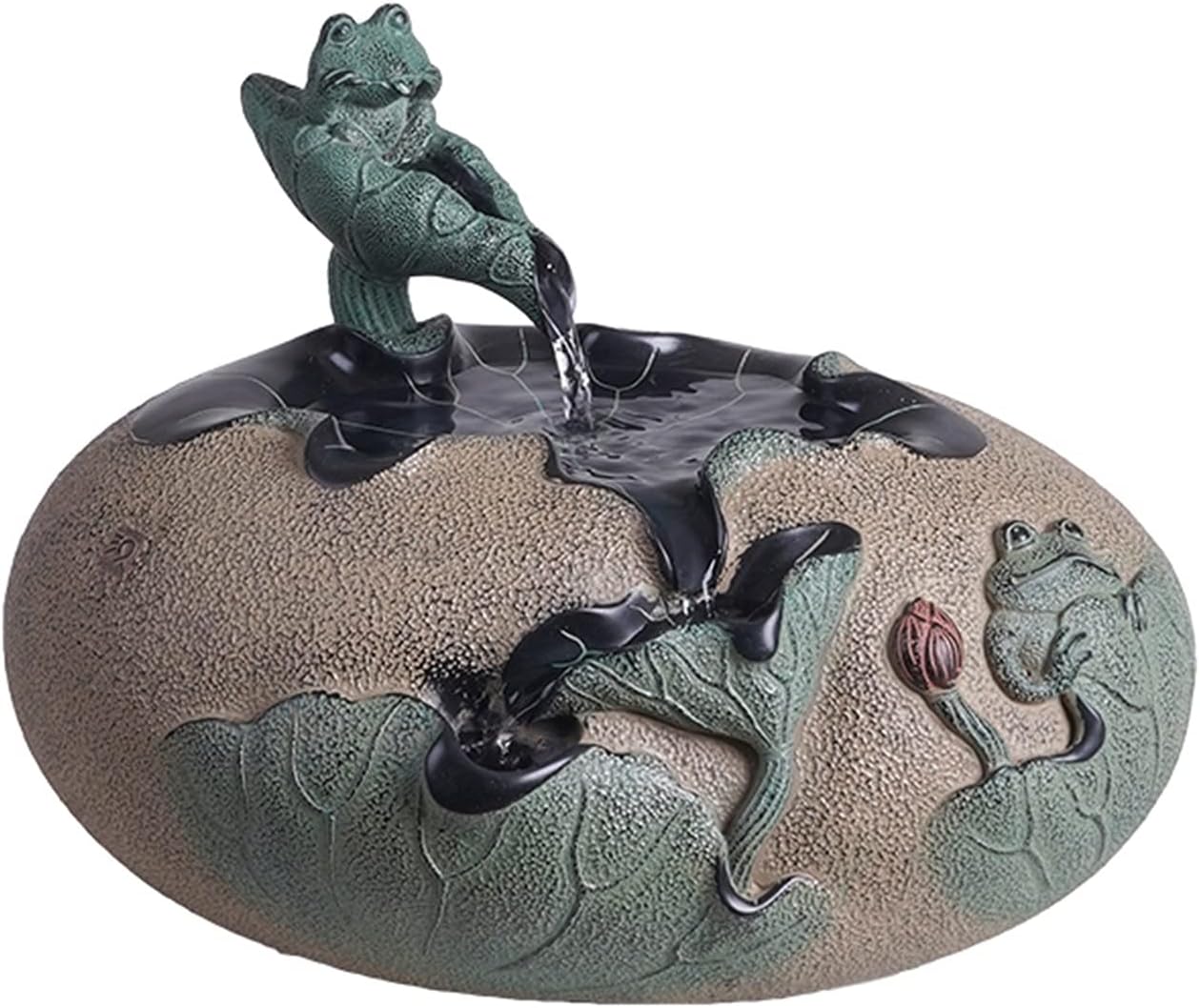 Tabletop Fountain 11.0-Inch Chinese Style Indoor Tabletop Water Fountain - Mini Creative Fountain Landscape for Home and Office Small Decorative Fountain Desktop Fountain