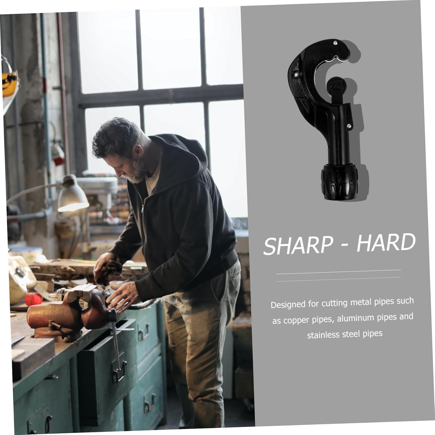 Gadpiparty Ergonomic Hose Cutter Tube Cutting Tool for Aluminum Brass Stainless Steel Depth for Safe Cutting